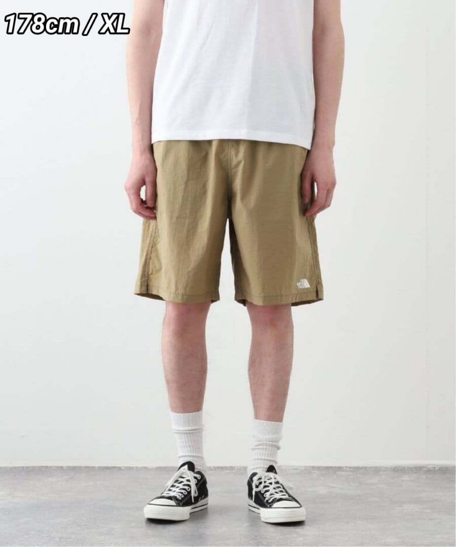ノースフェイス 上下セット Tシャツ ショートパンツ バンダナ カーキ 新品 L