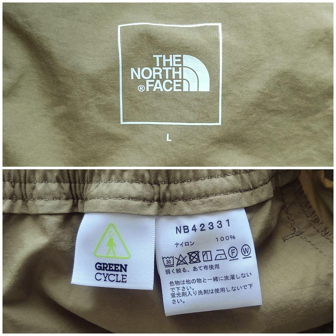 ノースフェイス 上下セット Tシャツ ショートパンツ バンダナ カーキ 新品 L