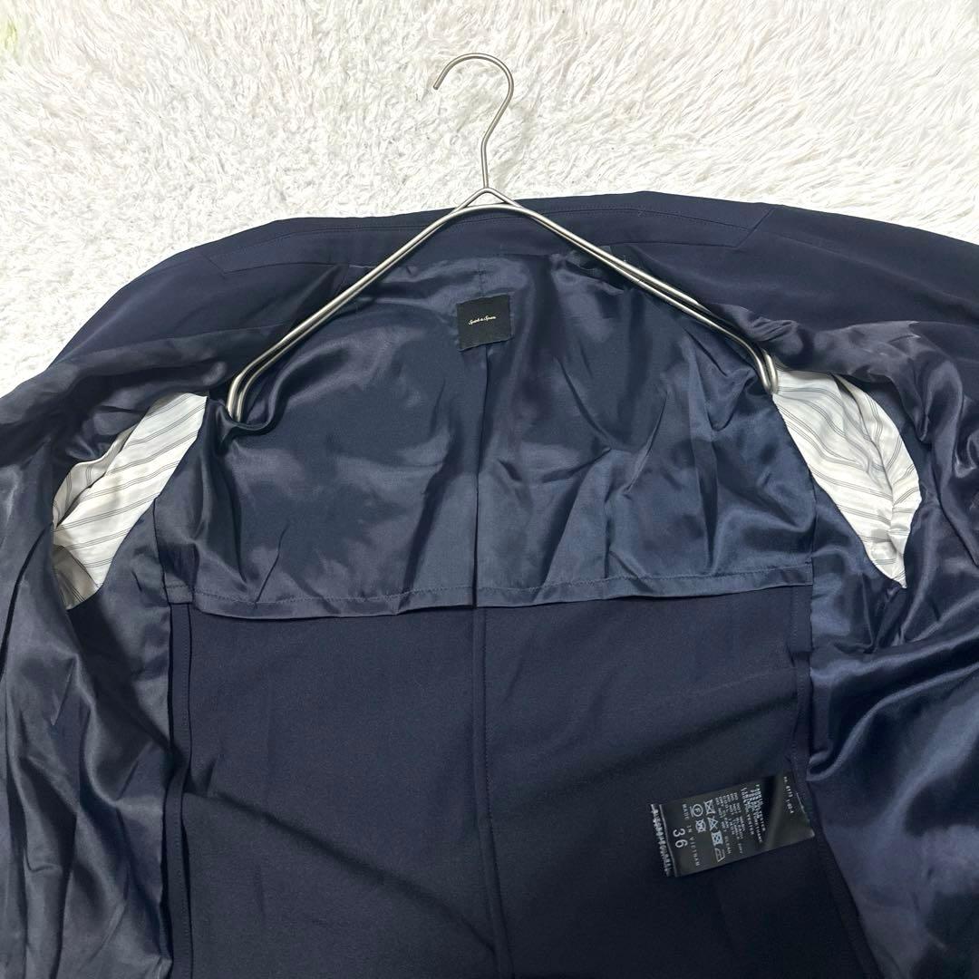 スピックアンドスパン テーラドジャケット 金ボタン ダブルブレスト ネイビー S