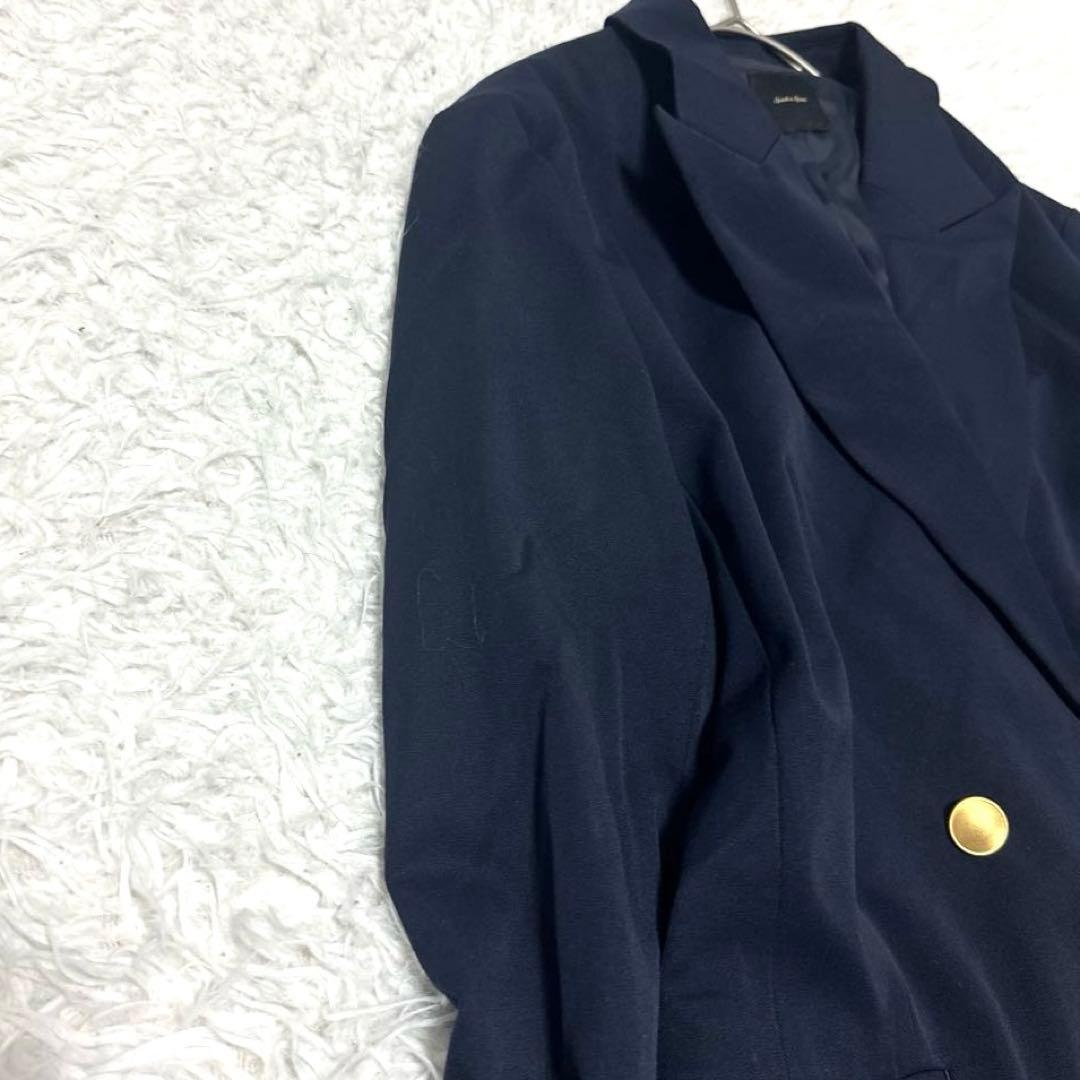 スピックアンドスパン テーラドジャケット 金ボタン ダブルブレスト ネイビー S