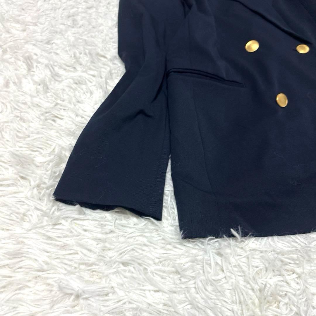 スピックアンドスパン テーラドジャケット 金ボタン ダブルブレスト ネイビー S
