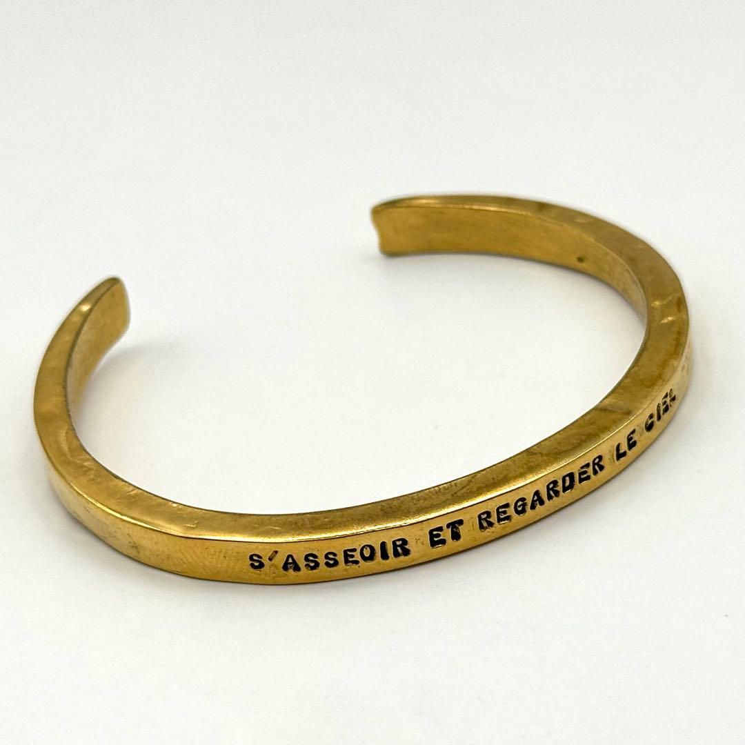 【良品】 セルジュトラヴァル バングル ゴールドカラー 座って空を見上げてごらん