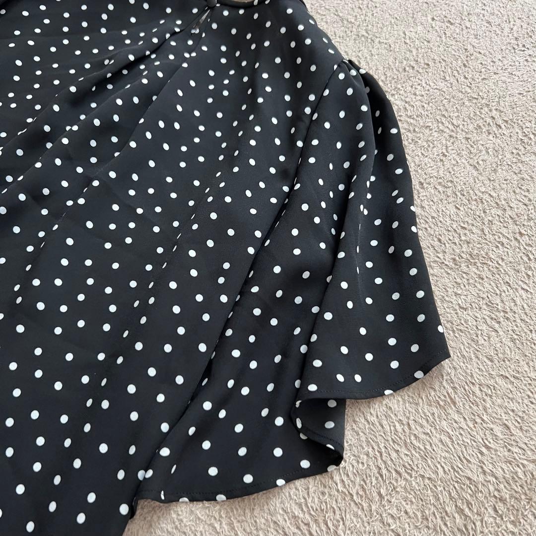 タグ付き　近年タグ　レリアン　チュニック　フリル　ドット　総柄　ウォッシャブル
