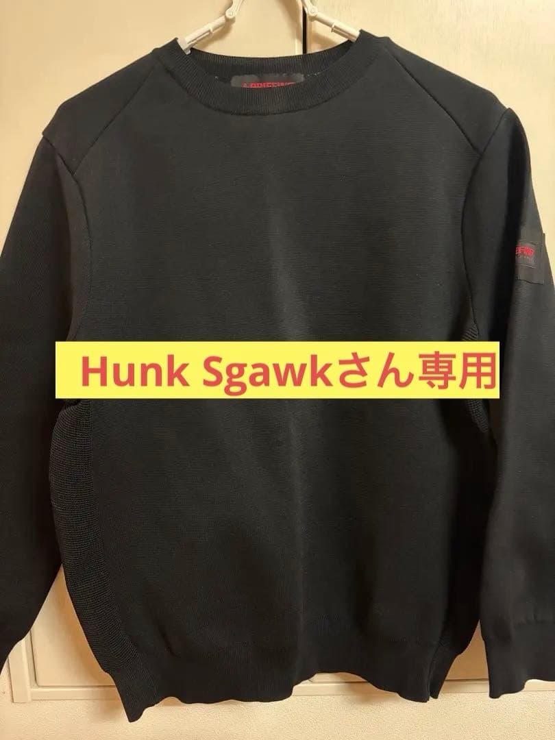 BRIEFING×WLG ミラノリブ切替ニット ナノ・ユニバース 黒L