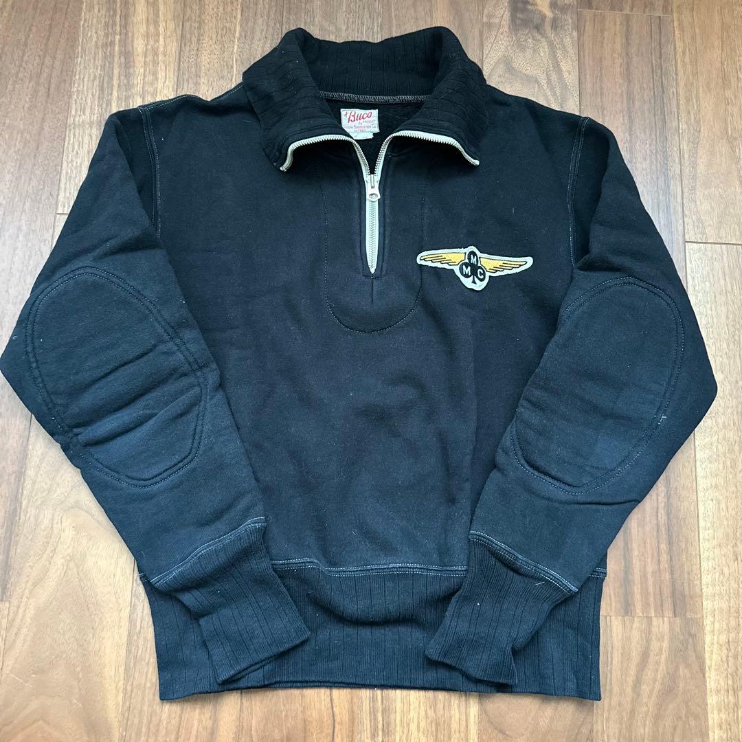 buco リアルマッコイズ ハーフジップスウェット　S ブラック