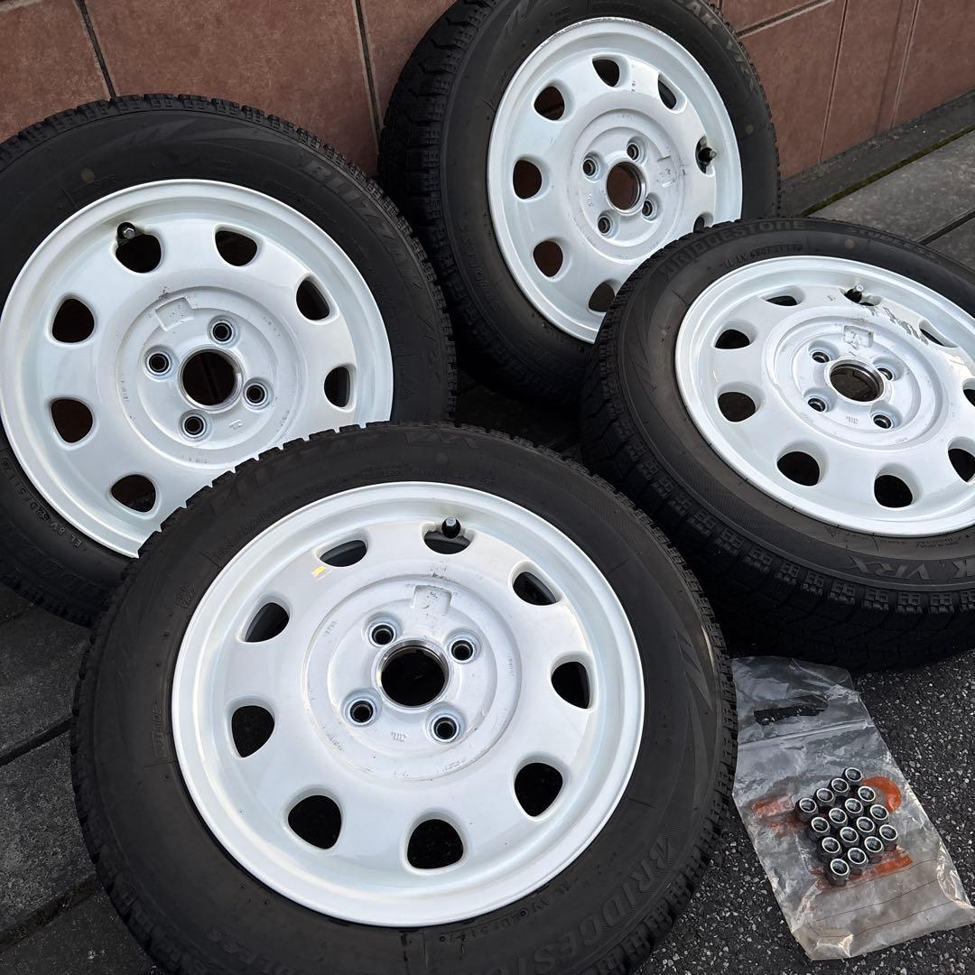 スタッドレスタイヤ ホイール ラパン 純正品 155/65R14 4本