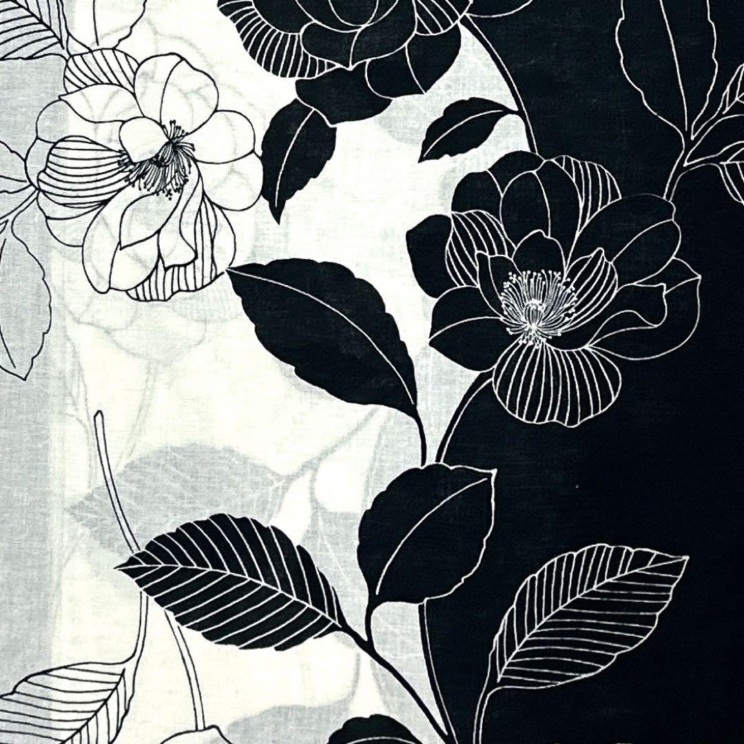 下駄なし　浴衣ジェンヌ 浴衣3点セット 兵児帯 ゆかた 黒×白