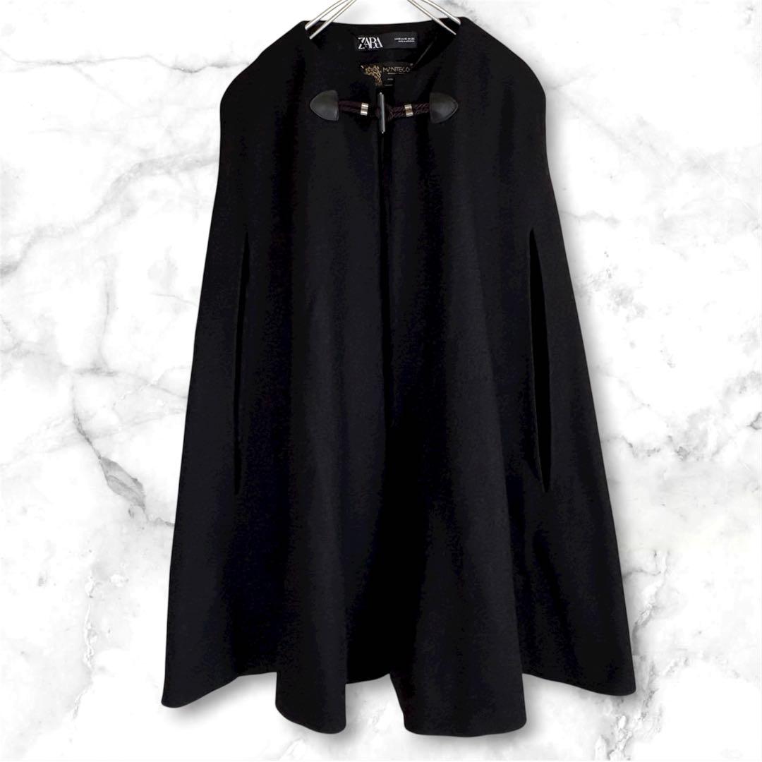 美品　ZARA ザラ ポンチョ ケープコート MANTECO Mサイズ