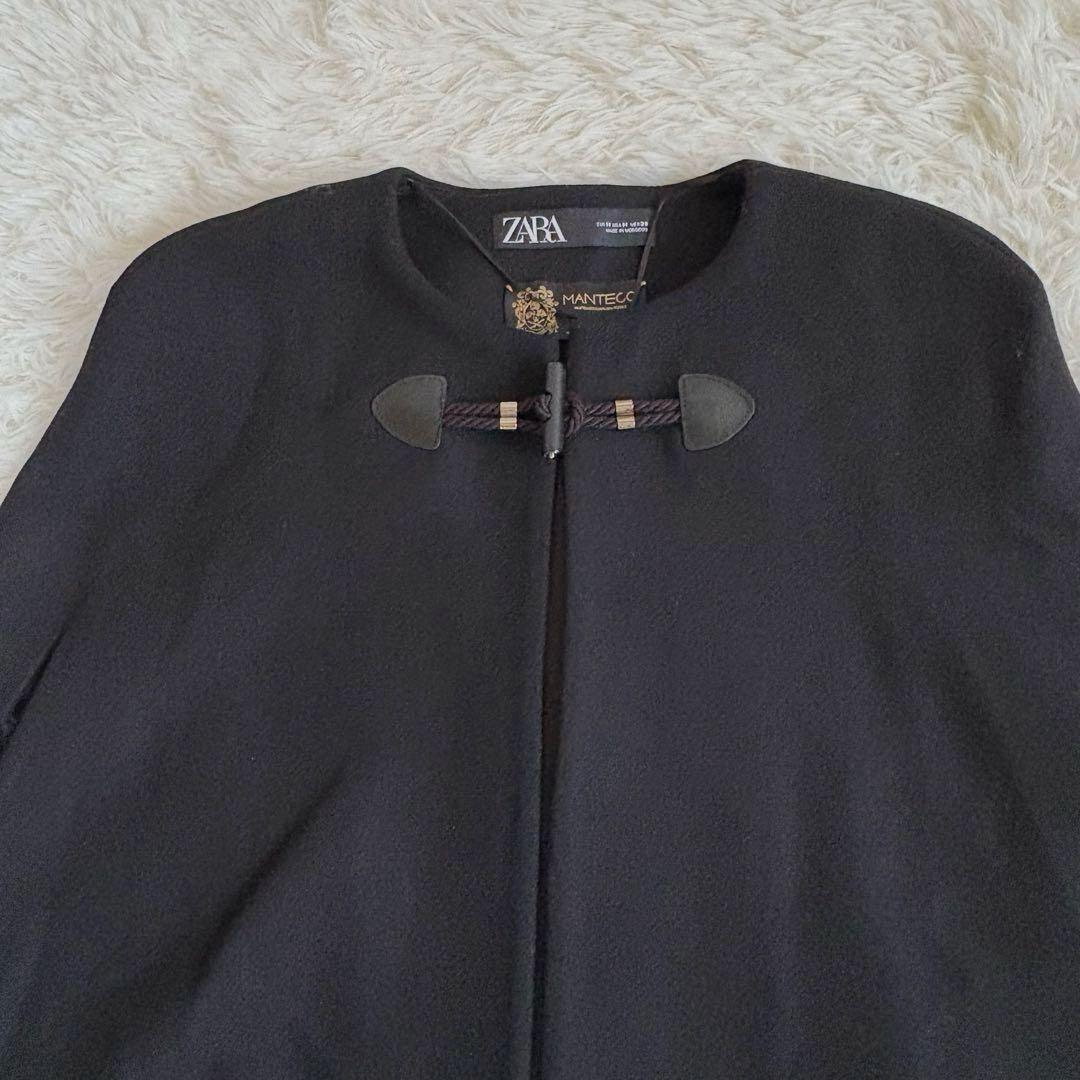 美品　ZARA ザラ ポンチョ ケープコート MANTECO Mサイズ