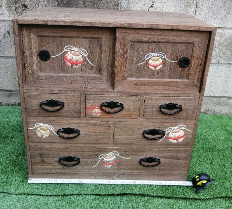 希少　浅草箱長　手許タンス　小箪笥　桐　受注生産　小型チェスト　匿名配送