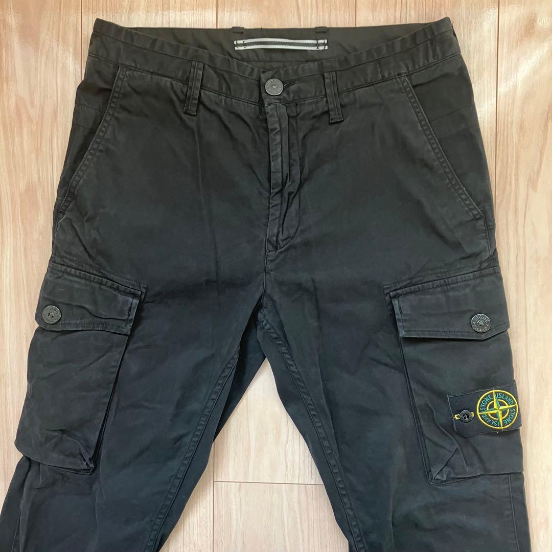 STONE  ストーンアイランド　ブラック カーゴパンツ　W29