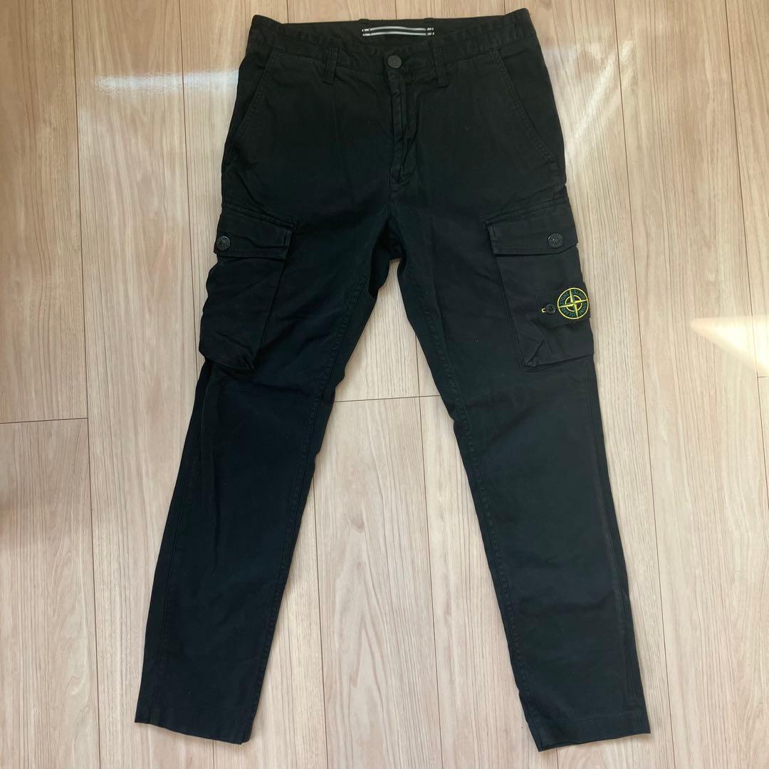 STONE  ストーンアイランド　ブラック カーゴパンツ　W29