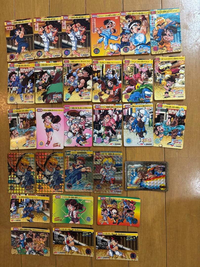 【当時物】ストリートファイター！カードダス本弾118枚（キラ：リュウ・ケン他）