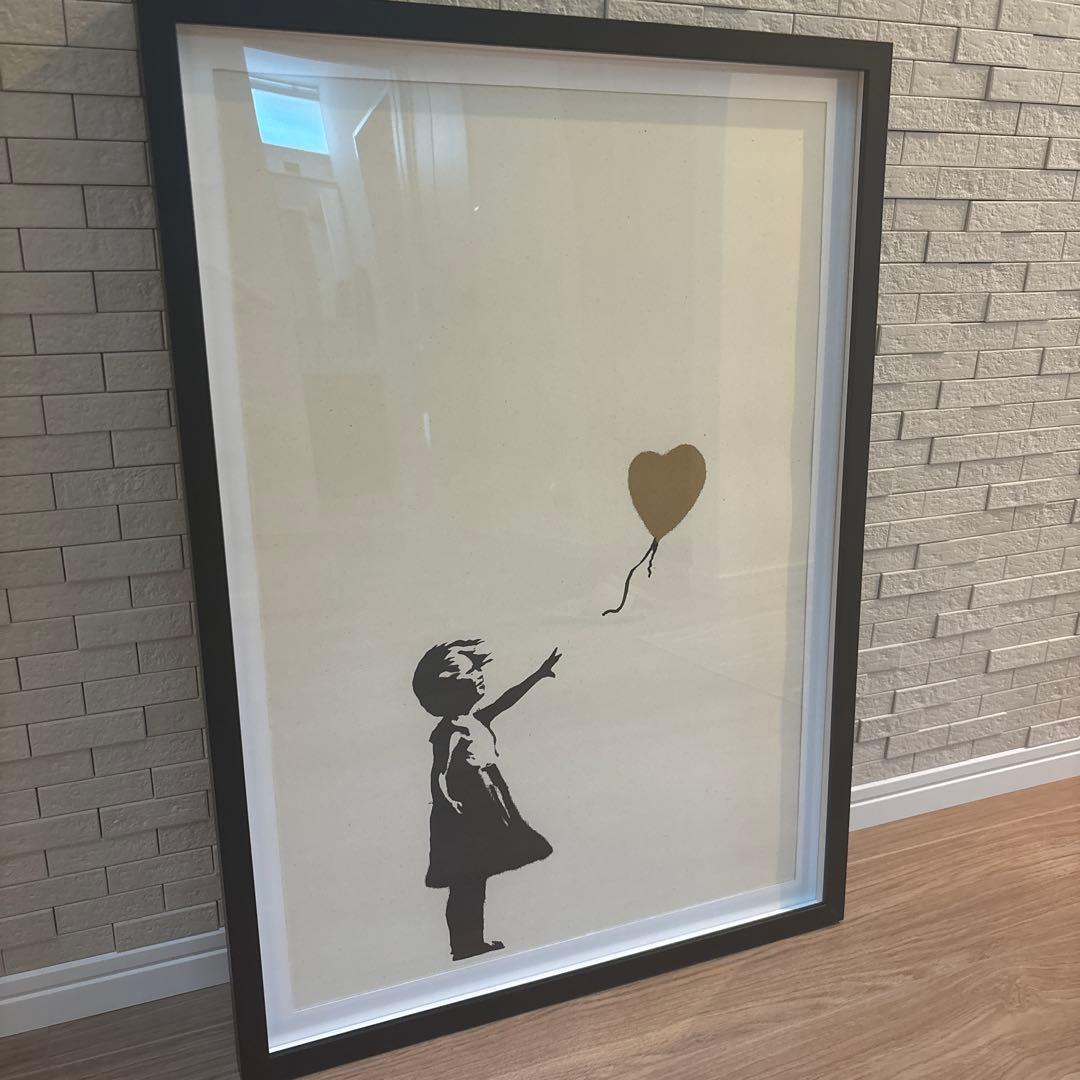 Banksy Girl with Balloon ゴールド　wcp