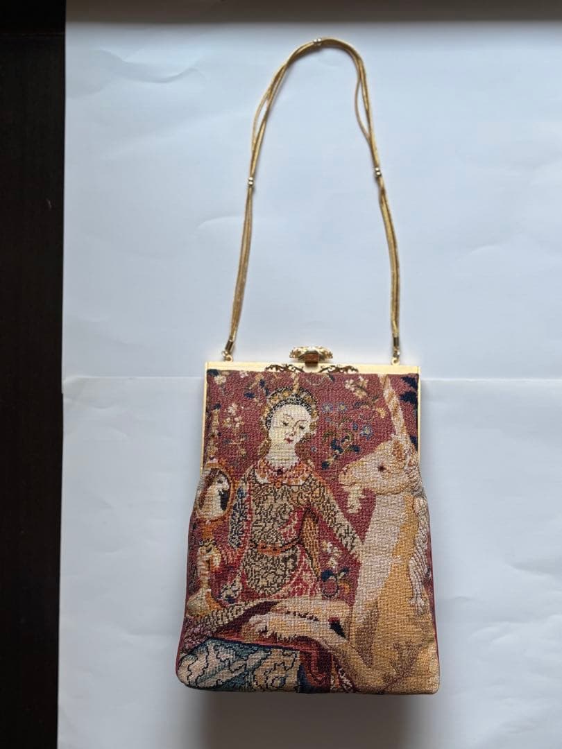 久家道子・プチポアンのタペストリー刺繍パーティーバッグ