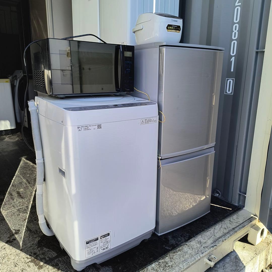 24運搬取付無料！家電4点セット！新生活スタート応援！SHARP冷洗他完動品美品