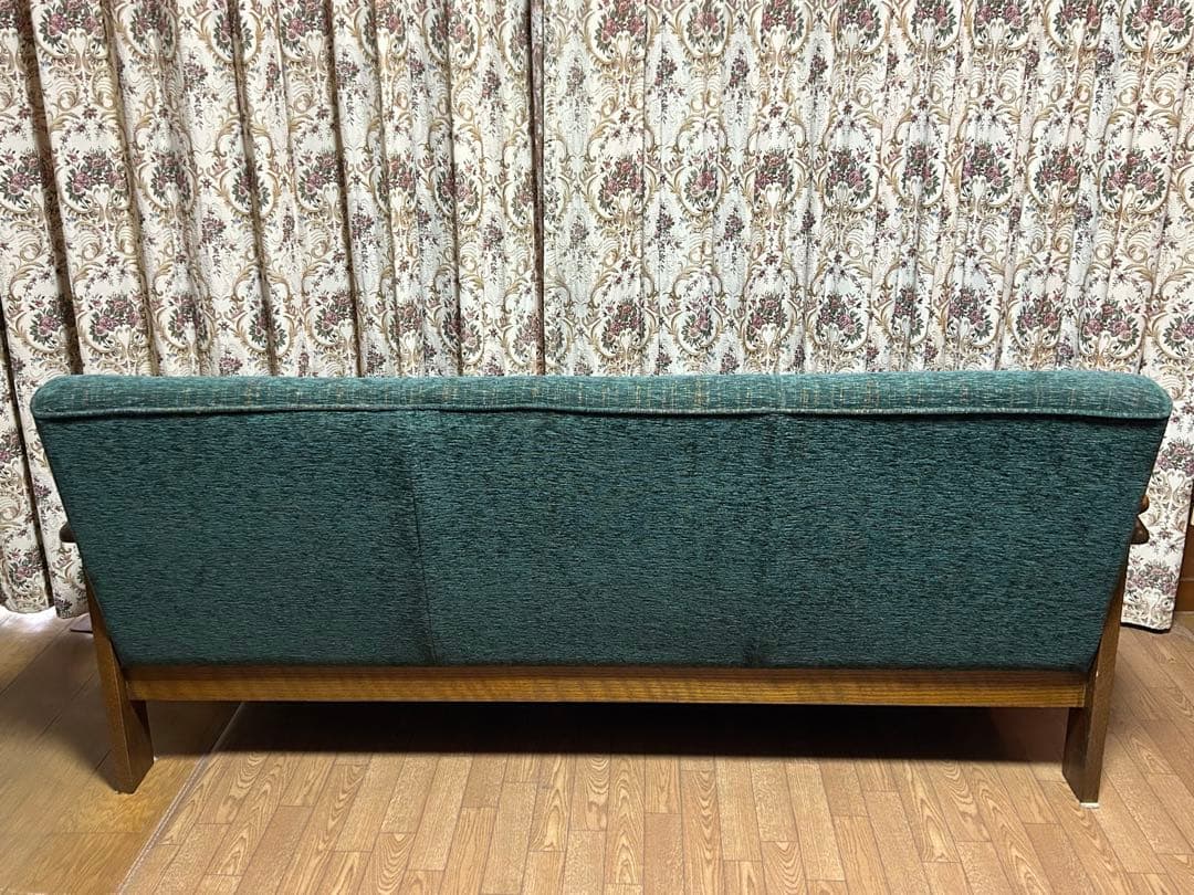 三越　カントリーハウス　ブルージュ　最高級　美品　ソファ　3人掛け　グリーン