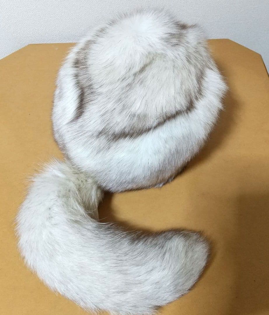 ニチロ毛皮 ブルーフォックス 帽子 ロシアンハット 未使用