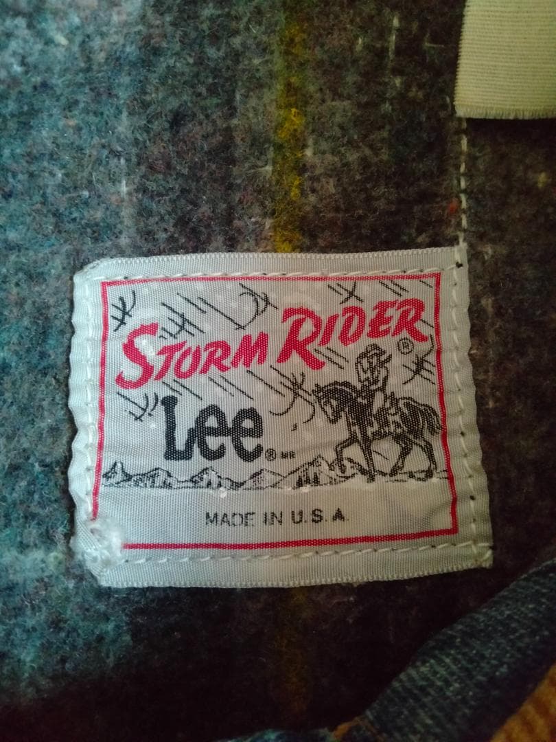 ビンテージ70年代リーストームライダー裏地ブランケット付きデニムJKT青38