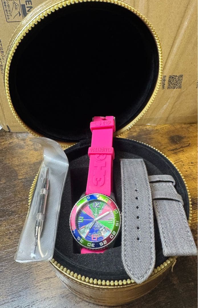 トレアッカ イタリア 3H ITALIA 腕時計 ラバーベルト 替ベルト付き