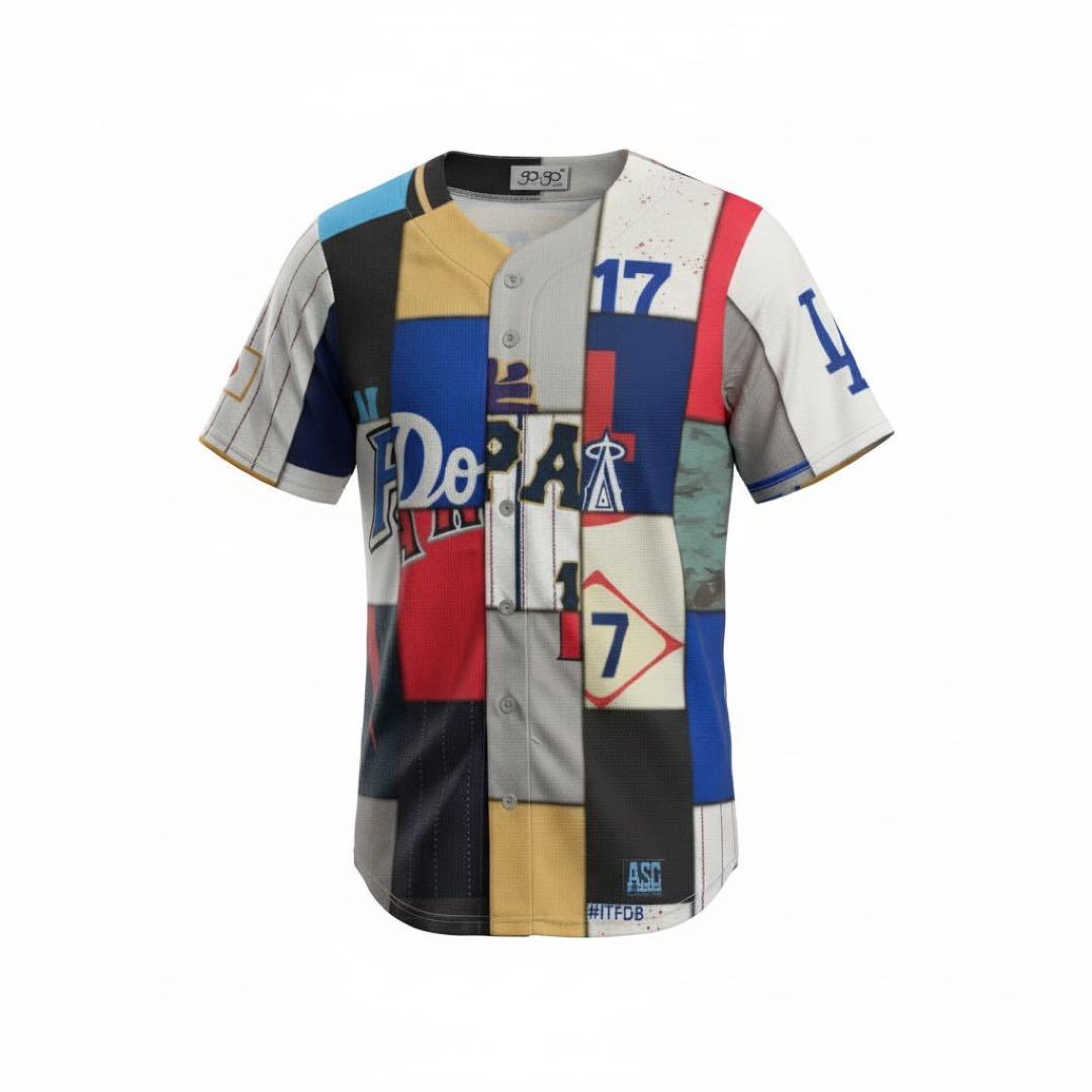 S*様 非売品 大谷翔平 サインプリント歴代ミックスユニフォーム　ドジャース　W