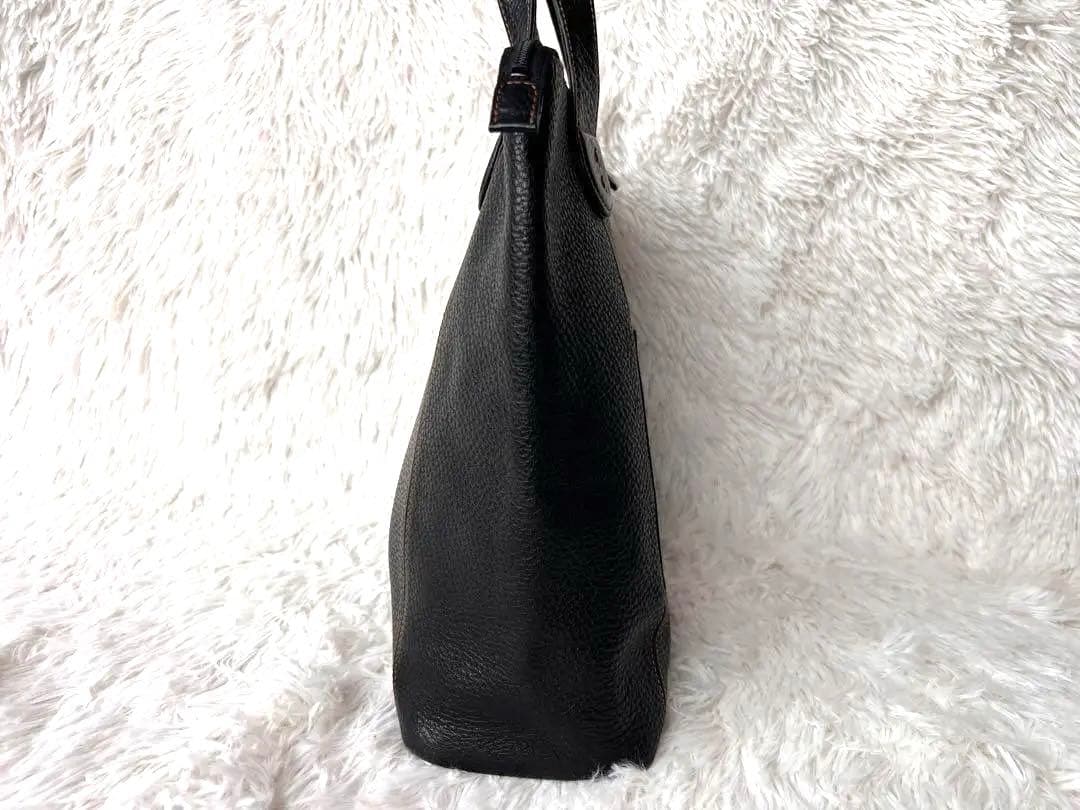 【美品】キタムラ2 レザービジネストート ブラック 自立 A4可