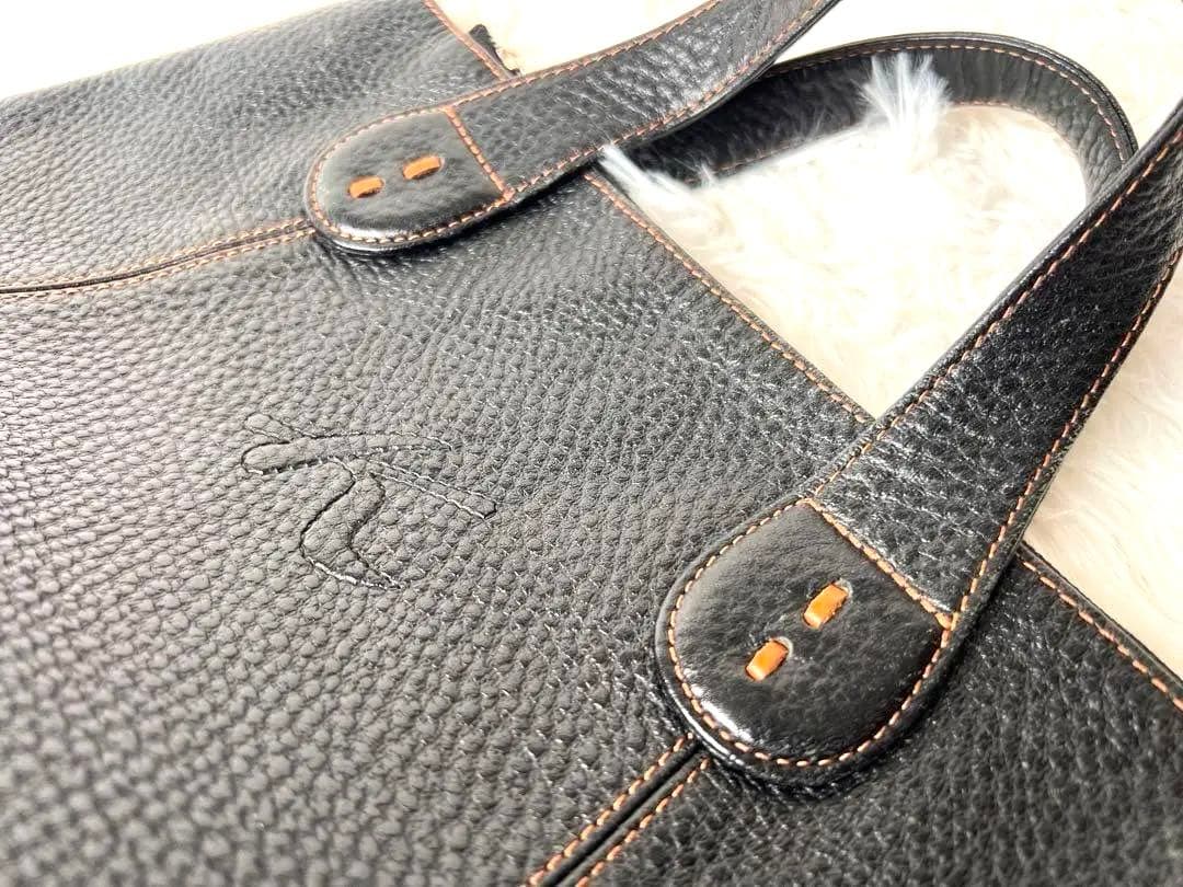 【美品】キタムラ2 レザービジネストート ブラック 自立 A4可