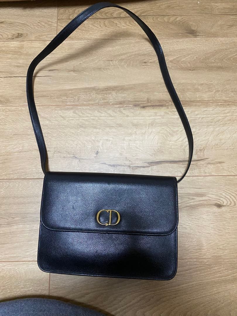 Dior 黒 レザー ショルダーバッグ