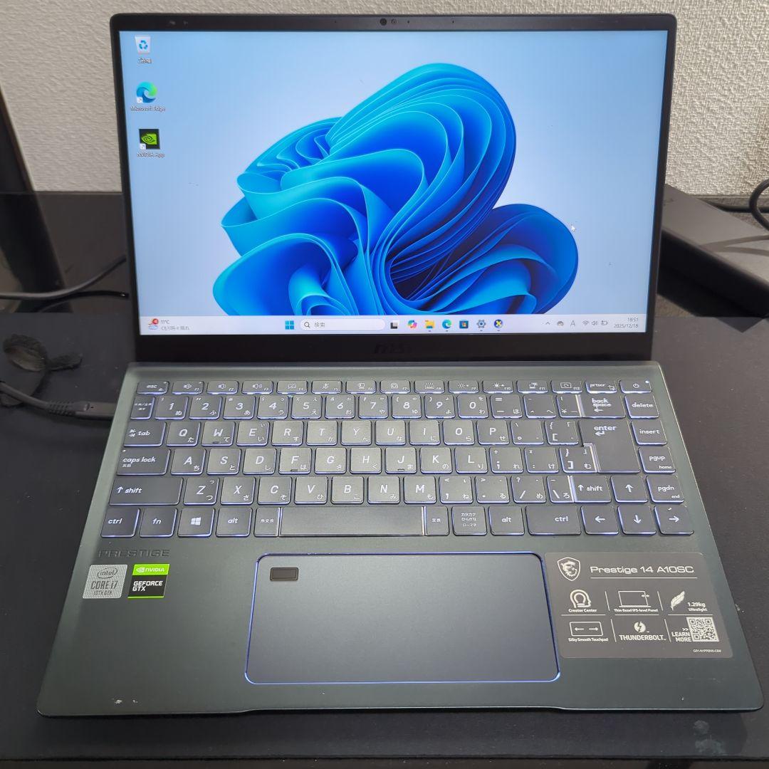 S*6様 MSI Prestige 14 A10SC i7GTX1650 SSD