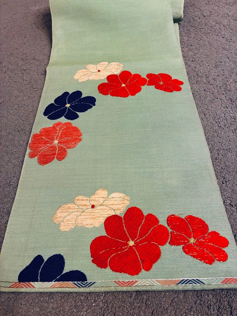【龍村平蔵！！！】袋帯　正絹　アンティーク　花
