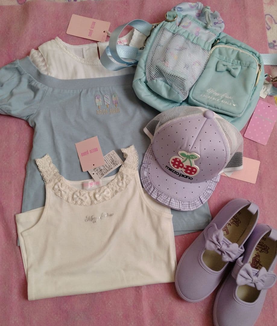 新品　未使用　メゾピアノ　トップス　帽子　バッグ　130