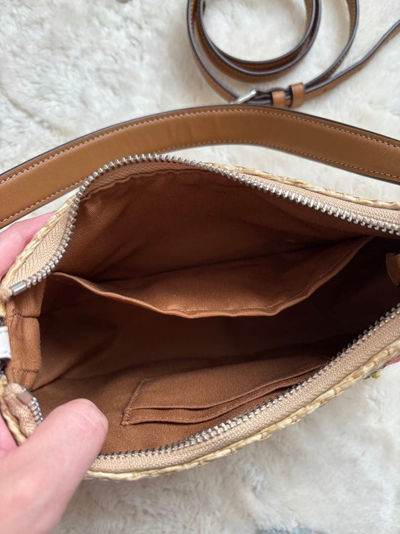 【極美品】 COACH 2way ハンドバッグ フローラル テリ 1330