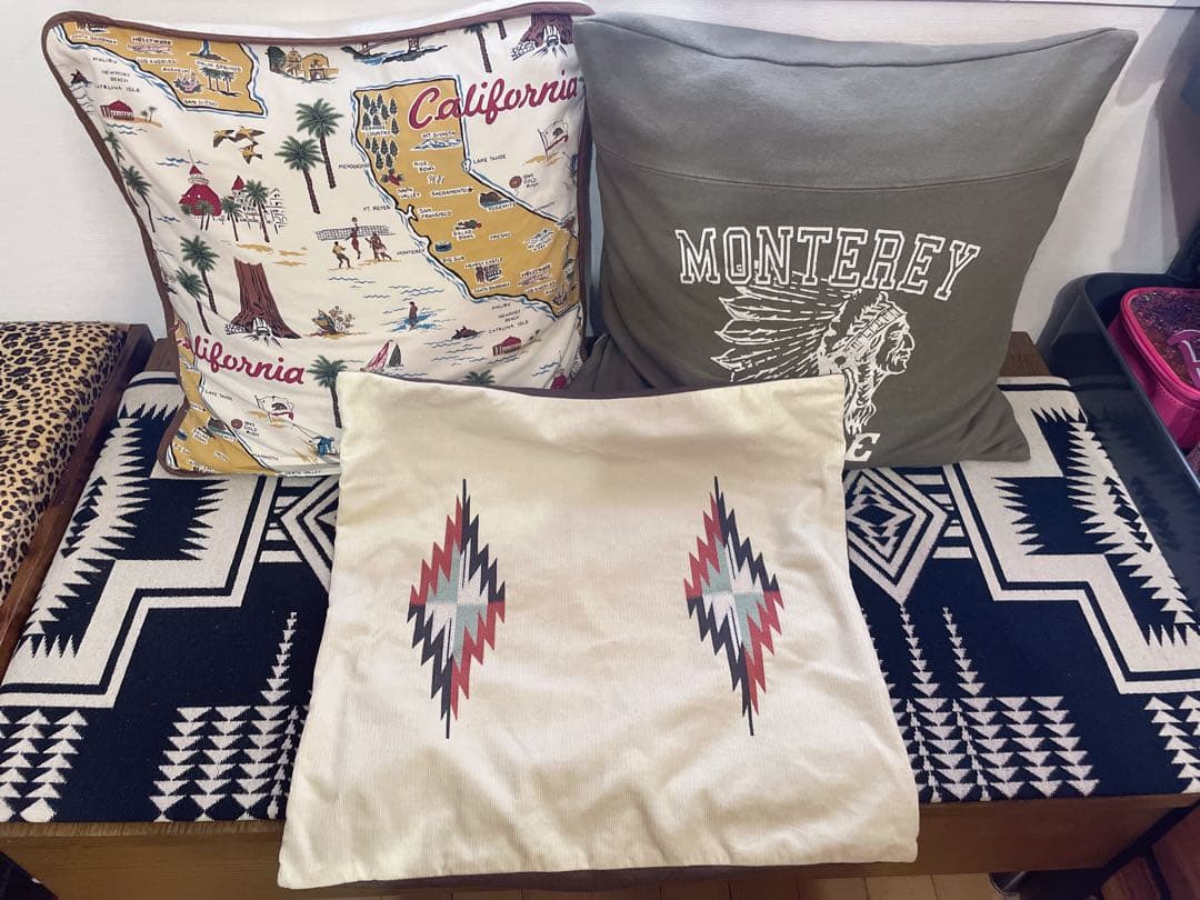 3つセットで！！　BasShu Chimayo クッションカバー