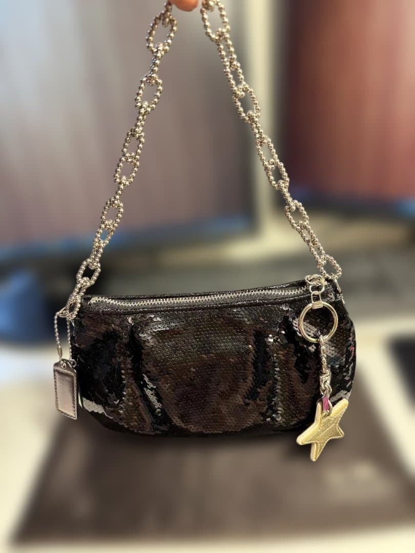 コーチ【美品】スパンコール パーティーバッグ 卒入学式