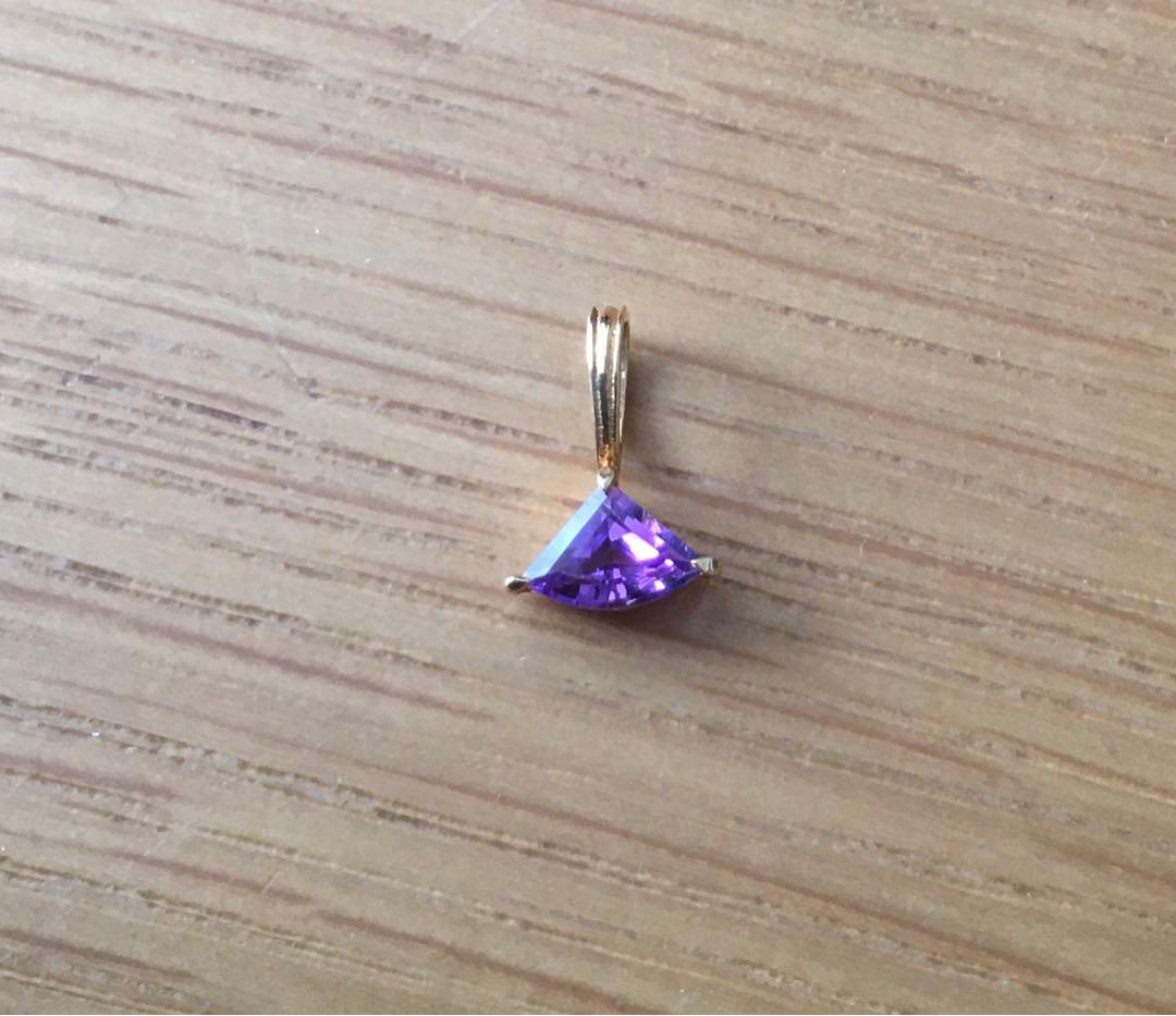 値下げ　Hariqua ハリックァ　アメジスト チャーム　k18