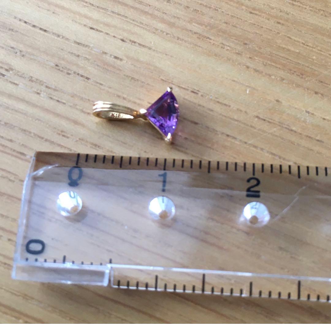 値下げ　Hariqua ハリックァ　アメジスト チャーム　k18