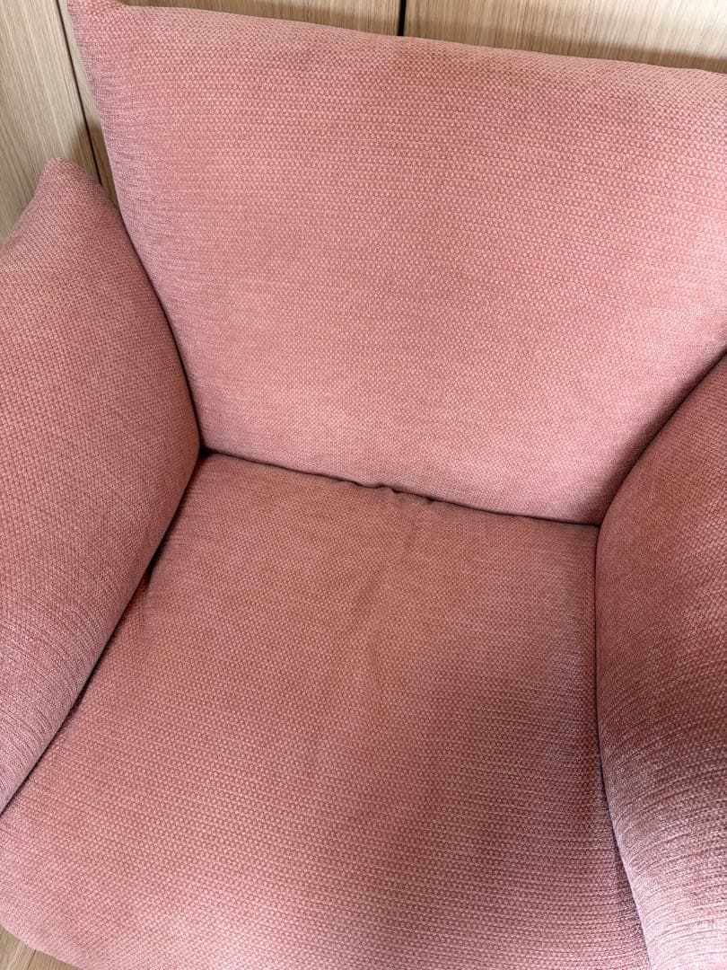 最終値下げ 無印良品 未使用に近い リクライニングソファ ピンク 1シーター