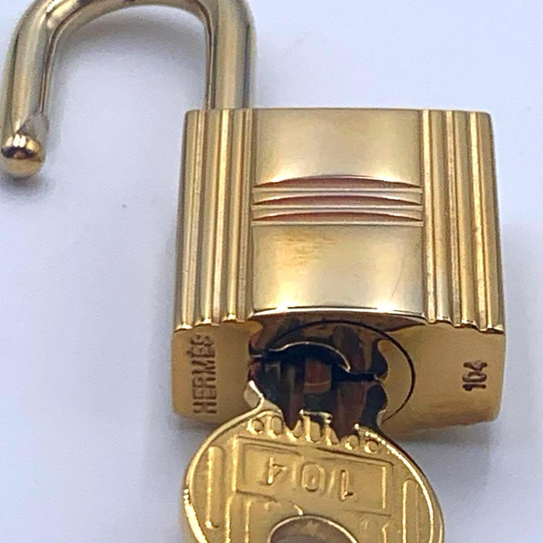 ★HERMESエルメス カデナ 24Kメッキ No.104 クロシェット 鍵付き