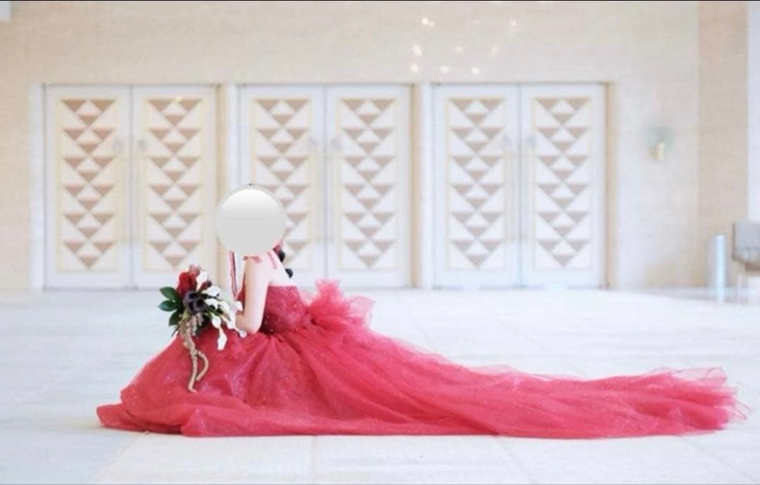 R*O様 定価17万超え　YNS カラードレス レッドドレス ウエディング