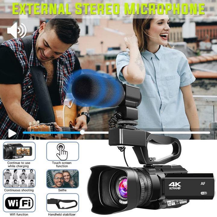 ⭐️大特価⭐️ ビデオカメラ 4K ウルトラ HD 48MP YouTube