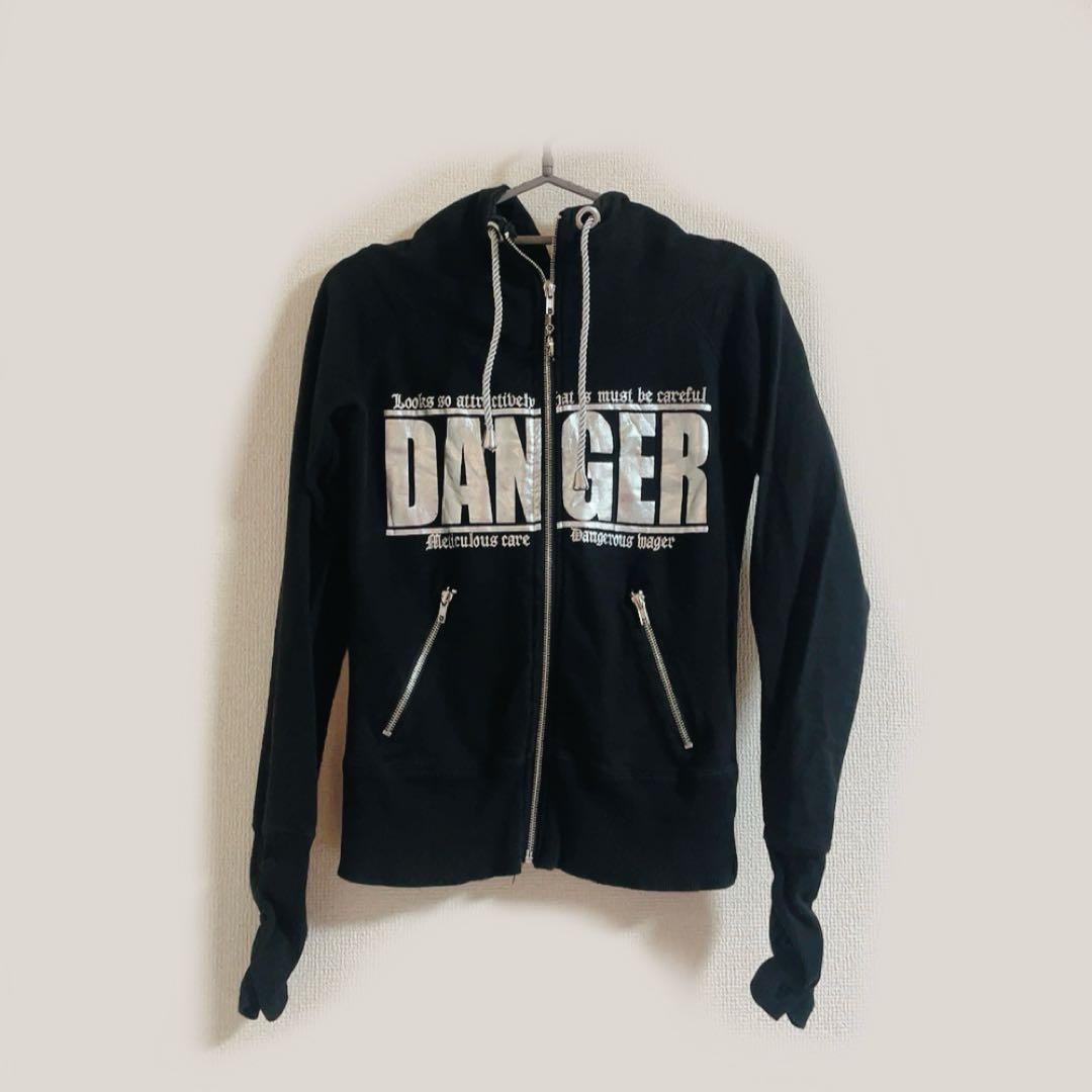 d.i.a. 黒×シルバー スカル パイレーツパーカー 平成 y2k GAL