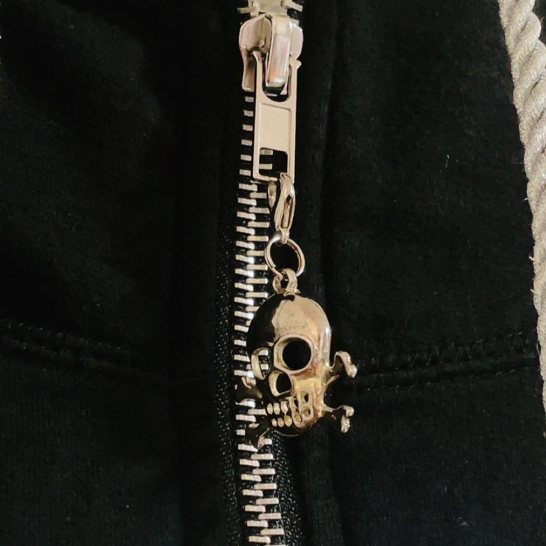 d.i.a. 黒×シルバー スカル パイレーツパーカー 平成 y2k GAL