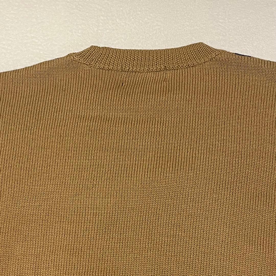 美品 パーリーゲイツ ゴルフ ニット セーター 1 89 ウール キャメル 希少