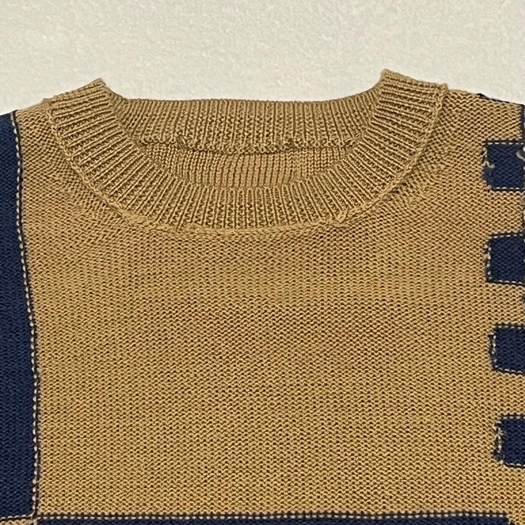 美品 パーリーゲイツ ゴルフ ニット セーター 1 89 ウール キャメル 希少