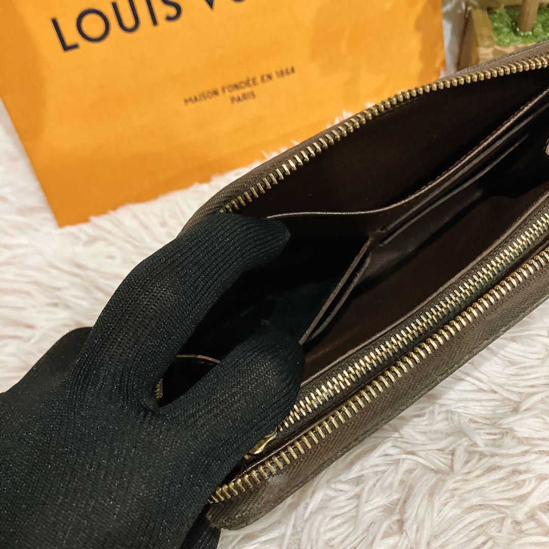 ！美品！ ルイヴィトン ジッピーウォレット ダミエ 長財布 エベヌ ラウンド