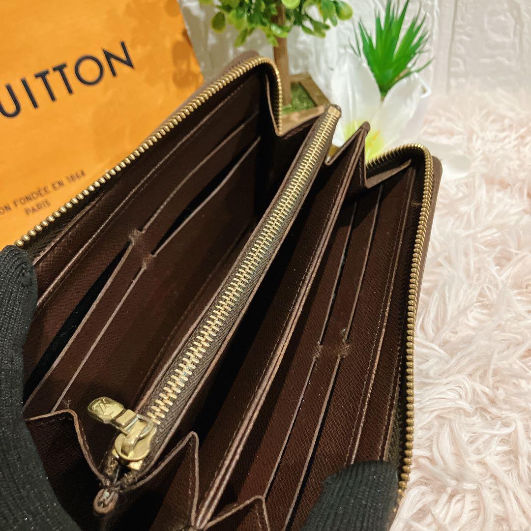 ！美品！ ルイヴィトン ジッピーウォレット ダミエ 長財布 エベヌ ラウンド