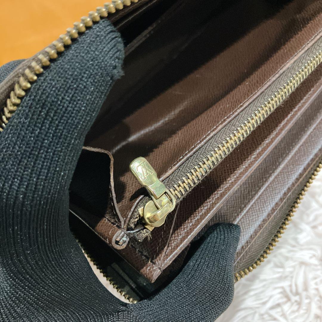 ！美品！ ルイヴィトン ジッピーウォレット ダミエ 長財布 エベヌ ラウンド