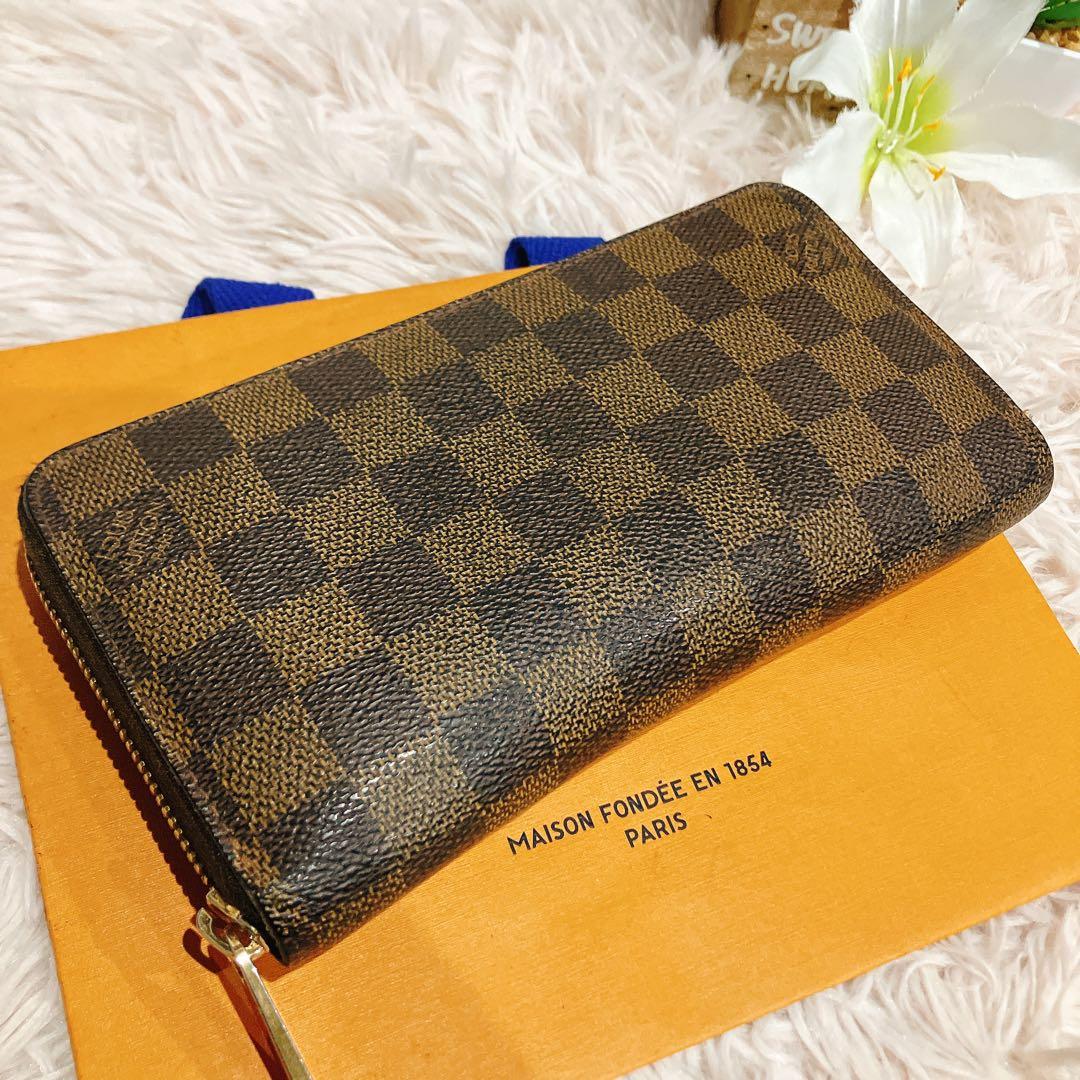 ！美品！ ルイヴィトン ジッピーウォレット ダミエ 長財布 エベヌ ラウンド