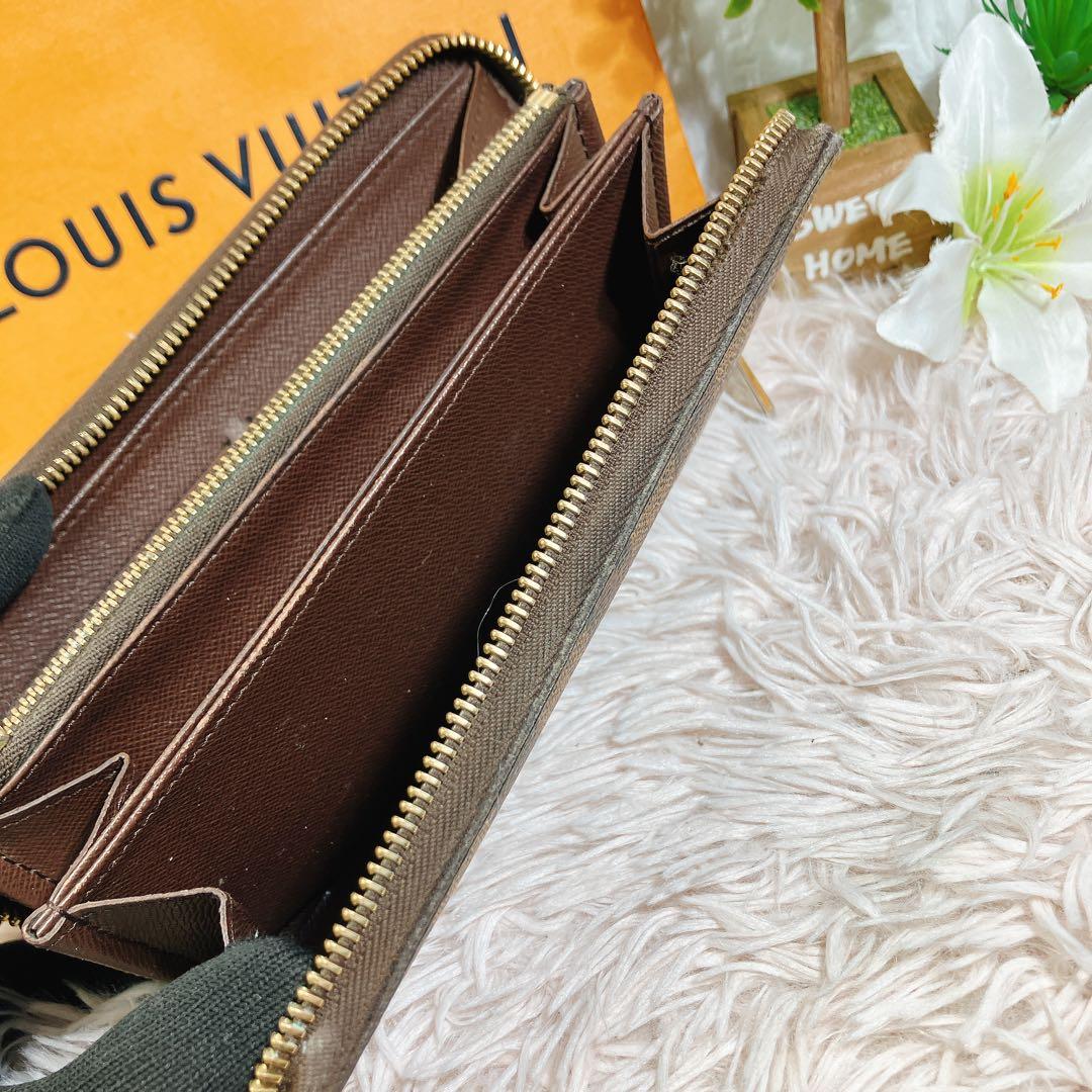 ！美品！ ルイヴィトン ジッピーウォレット ダミエ 長財布 エベヌ ラウンド