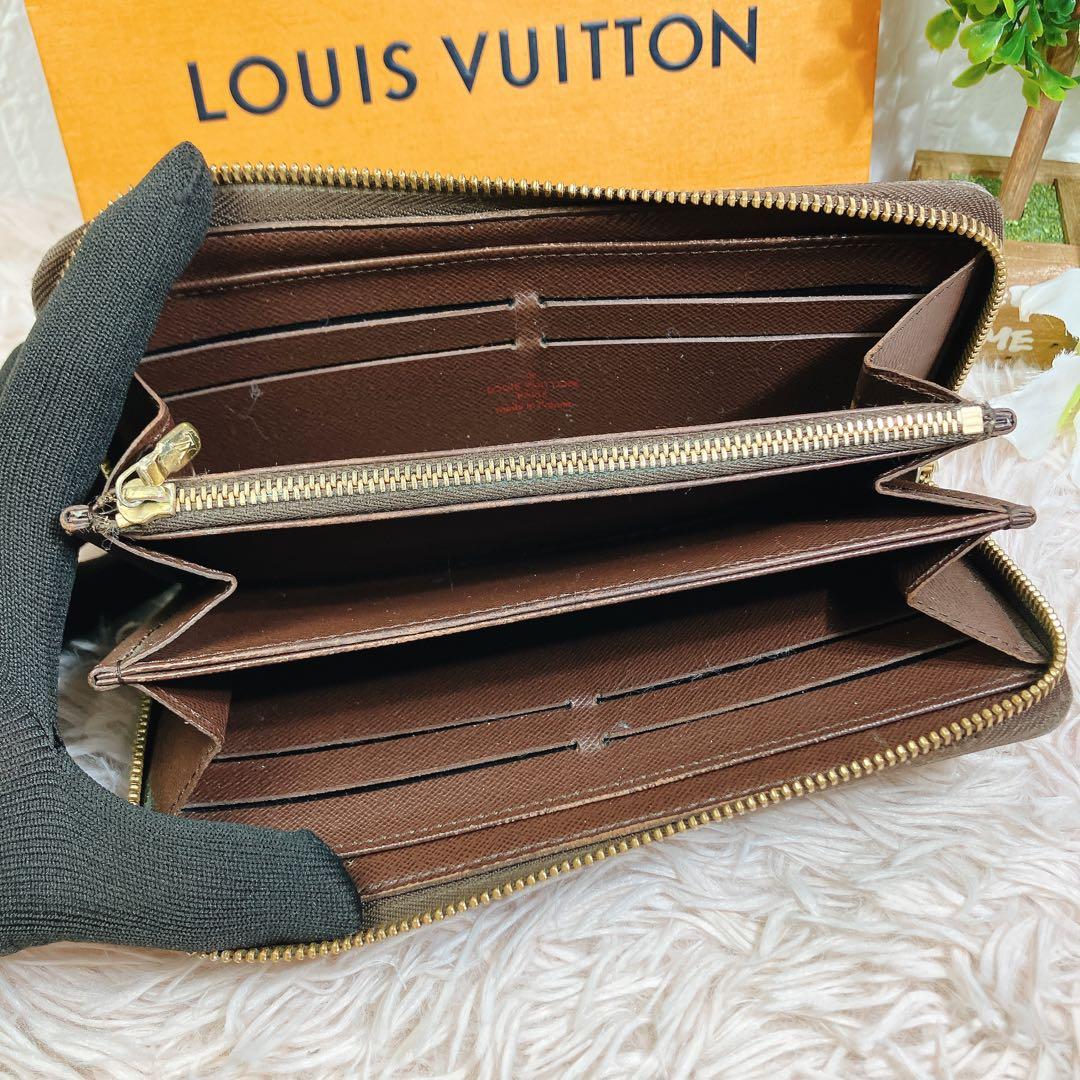 ！美品！ ルイヴィトン ジッピーウォレット ダミエ 長財布 エベヌ ラウンド